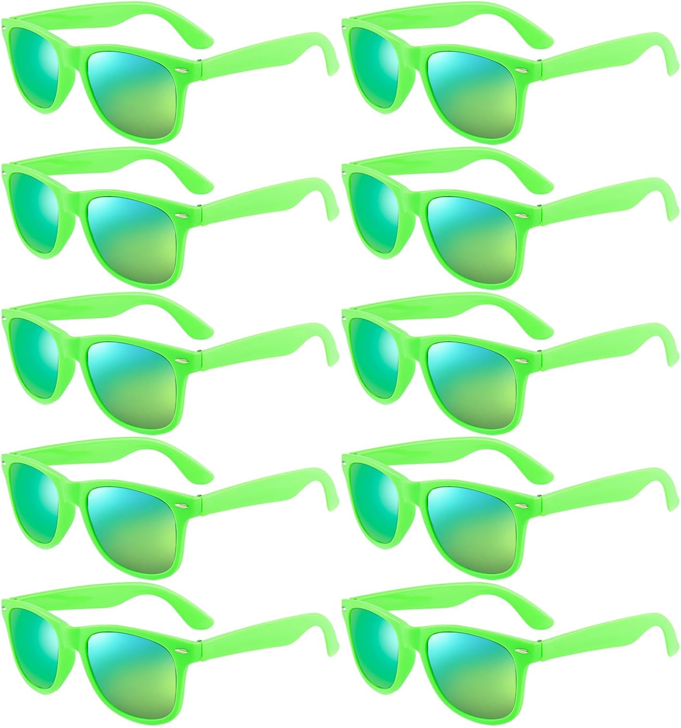 Pibupibu, набор из 10/20 неоновых солнцезащитных очков для женщин и мужчин, оптовая продажа, ретро-очки в стиле 80-х, красочные зеркальные, для вечеринок, для взрослых и мужчин, Green 10 Packs
Pibupibu, набор из 10/20 неоновых солнцезащитных очков для женщин и мужчин, оптовая продажа, ретро-очки в стиле 80-х, красочные зеркальные, для вечеринок, для взрослых и мужчин, Green 10 Packs