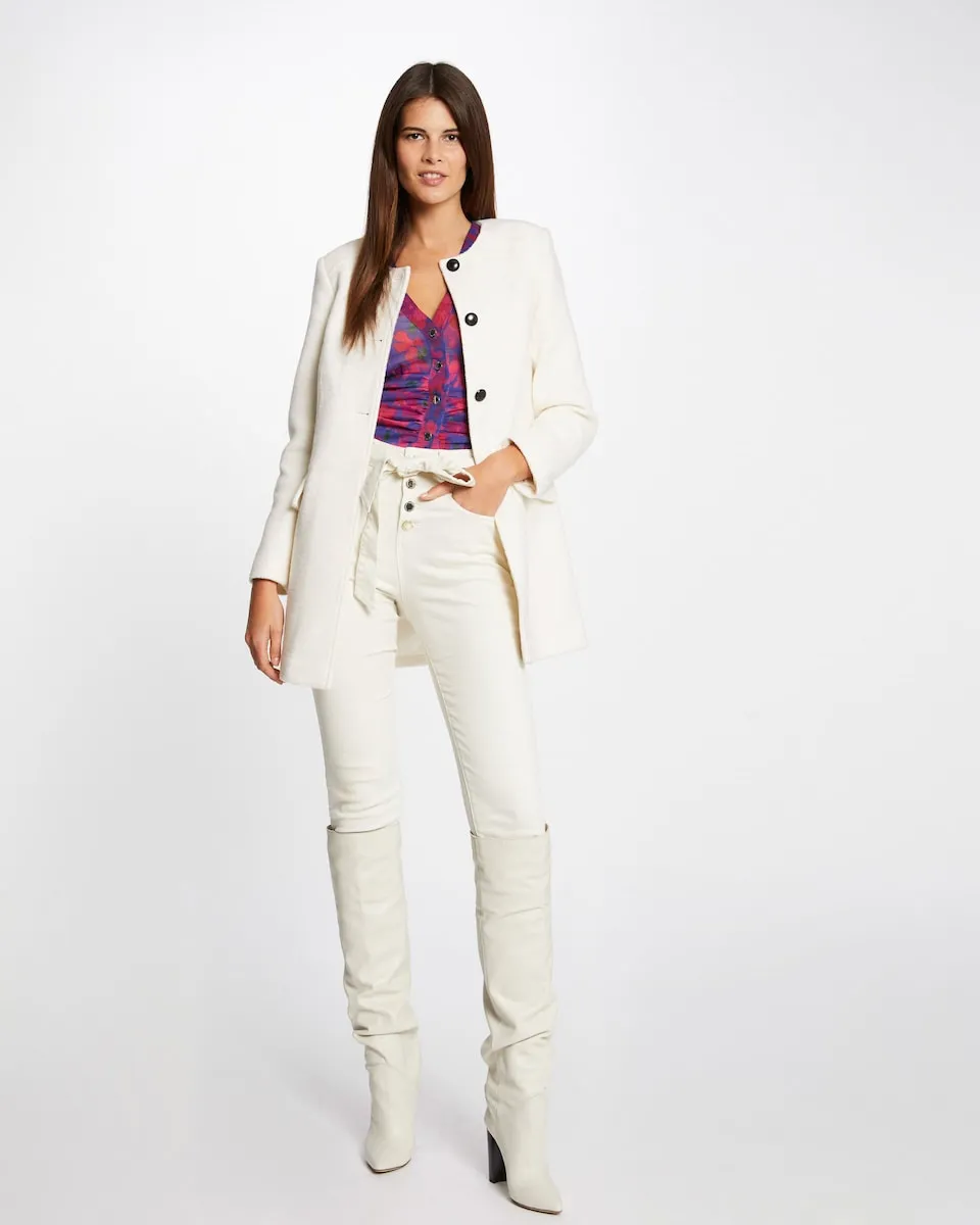 Прямое застегивающееся пальто для женщин Morgan, кремовый
Прямое застегивающееся пальто для женщин Morgan, кремовый