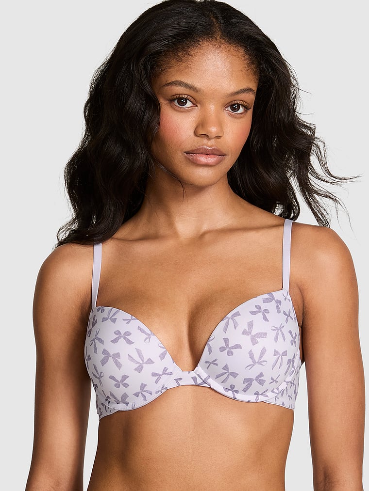 Носите везде супер пуш-ап бюстгальтер Pink Wear Everywhere, smooth purple whisper lace bow print
Носите везде супер пуш-ап бюстгальтер Pink Wear Everywhere, smooth purple whisper lace bow print