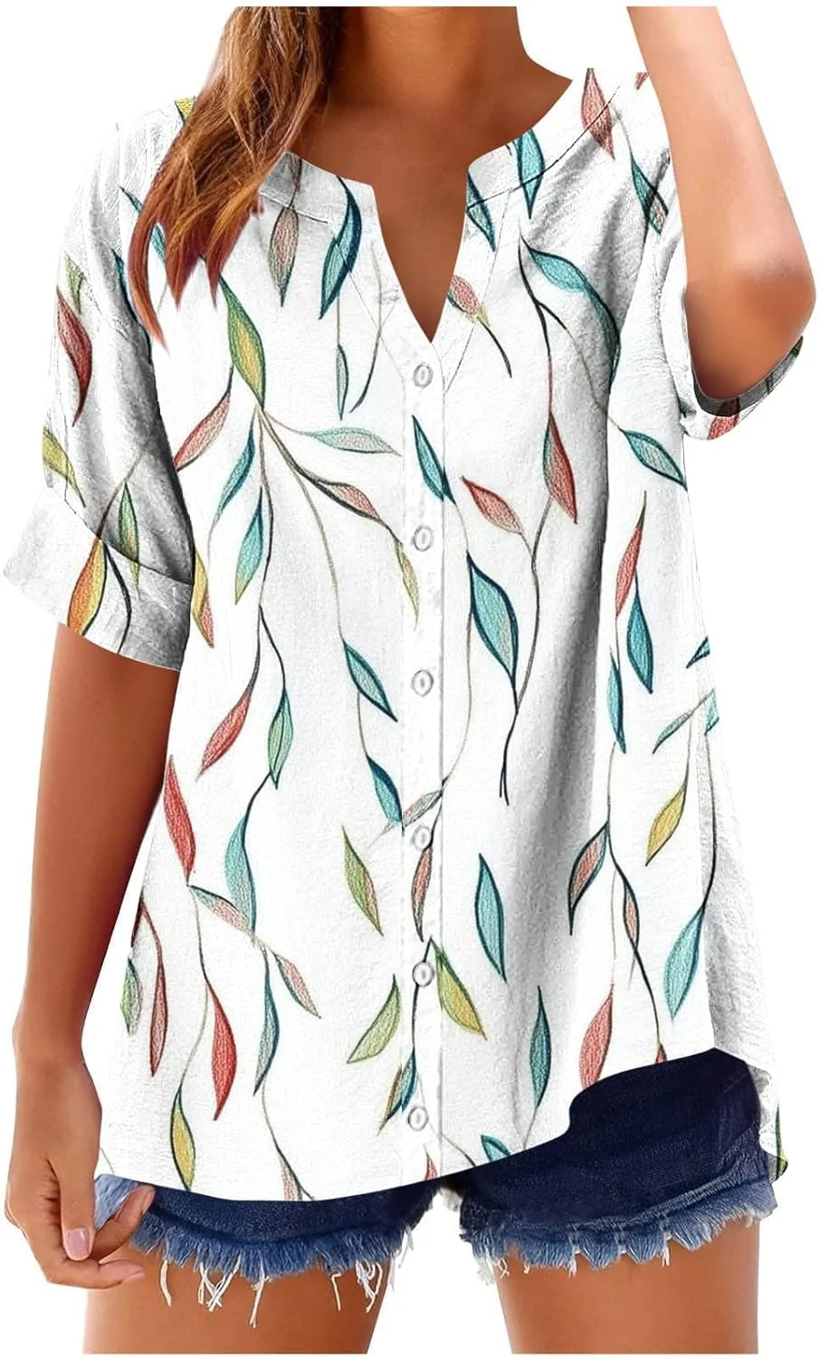 Блузка женская Boho с коротким рукавом и цветочным принтом OSFVNOXV
Блузка женская Boho с коротким рукавом и цветочным принтом OSFVNOXV