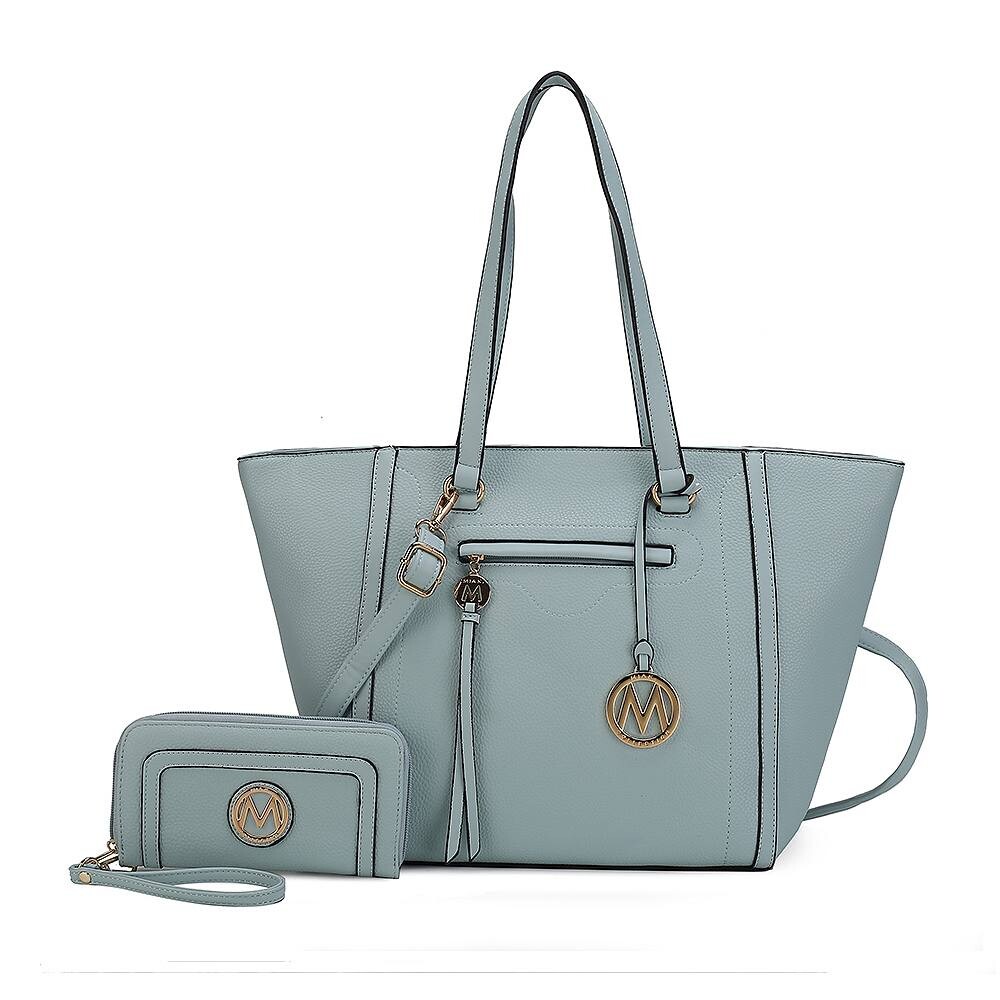 Коллекция MKF Alexandra Женская кожаная большая сумка из веганского материала от Mia K MKF Collection, цвет Seafoam
Коллекция MKF Alexandra Женская кожаная большая сумка из веганского материала от Mia K MKF Collection, цвет Seafoam