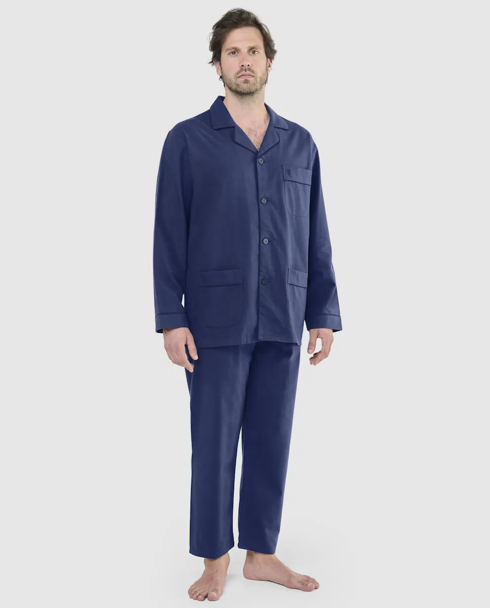 Мужская длинная синяя фланелевая пижама El Búho Nocturno, тёмно-синий
Мужская длинная синяя фланелевая пижама El Búho Nocturno, тёмно-синий