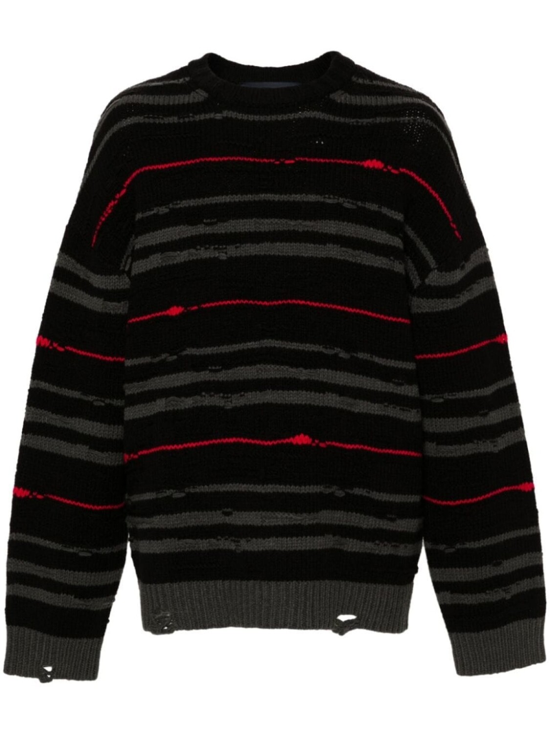 Juun.J полосатый джемпер с приспущенными плечами, черный
Juun.J полосатый джемпер с приспущенными плечами, черный