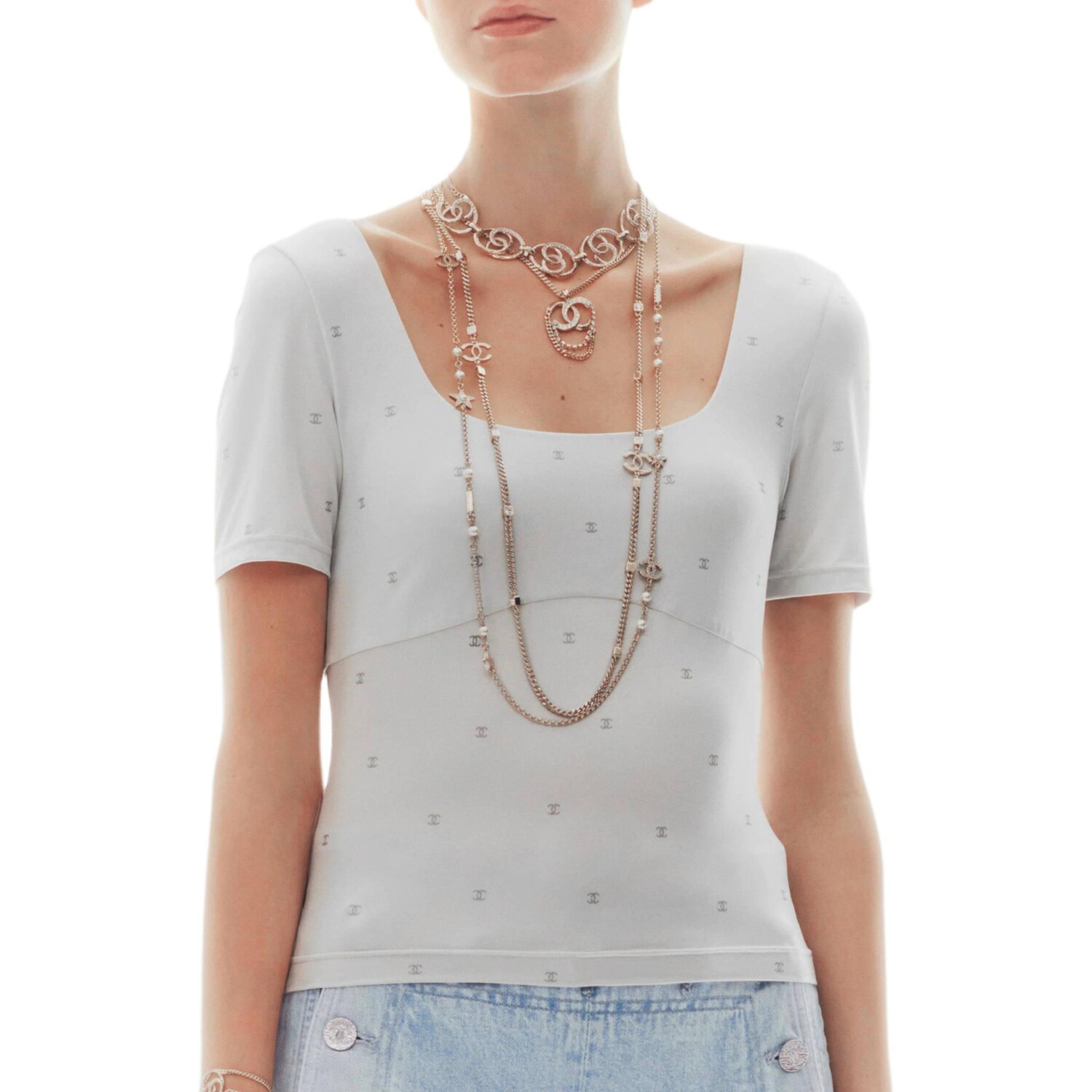 Футболка женская Chanel, серый 
Футболка женская Chanel, серый