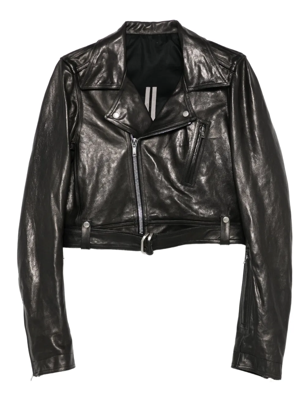 Кожаная куртка с поясом Rick Owens, черный
Кожаная куртка с поясом Rick Owens, черный