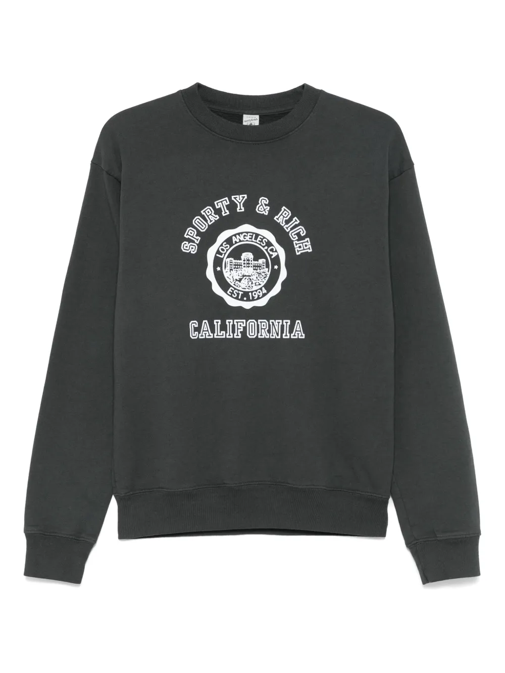 Хлопковая толстовка Sporty & Rich, черный
Хлопковая толстовка Sporty & Rich, черный