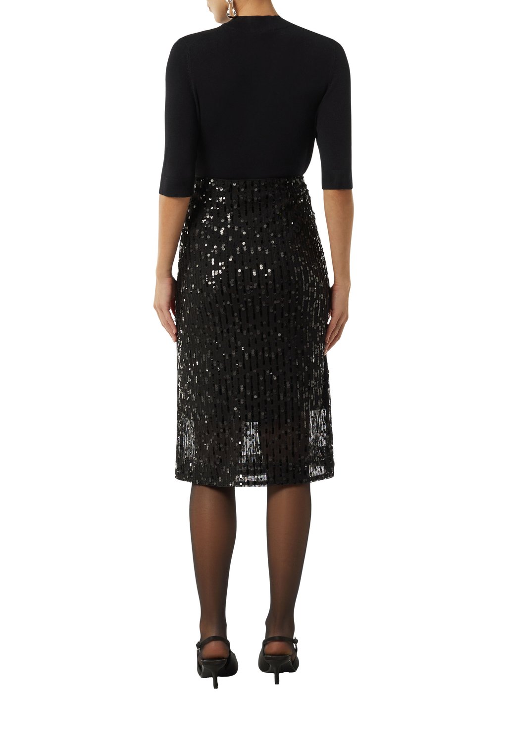 Юбка А-силуэта MIT PAILLETTENBESATZ comma, черный
Юбка А-силуэта MIT PAILLETTENBESATZ comma, черный