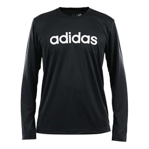 Футболка m logo ls t logo printing sports round neck long sleeves black Adidas, черный 
Футболка m logo ls t logo printing sports round neck long sleeves black Adidas, черный