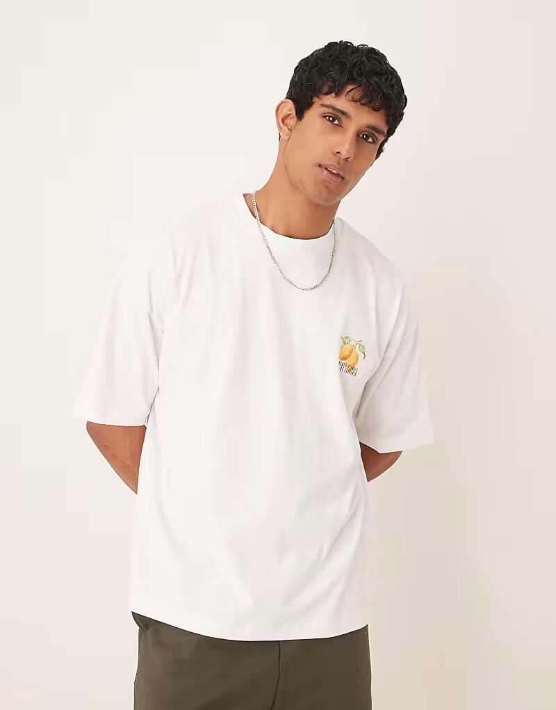 Футболка свободного кроя ASOS DESIGN плотностью 240 г с принтом лимона белого цвета
Футболка свободного кроя ASOS DESIGN плотностью 240 г с принтом лимона белого цвета