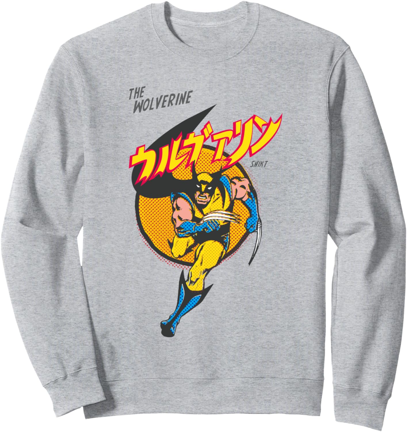 Толстовка Marvel X-Men с портретом Росомахи, бегущего по иероглифам, серый
Толстовка Marvel X-Men с портретом Росомахи, бегущего по иероглифам, серый