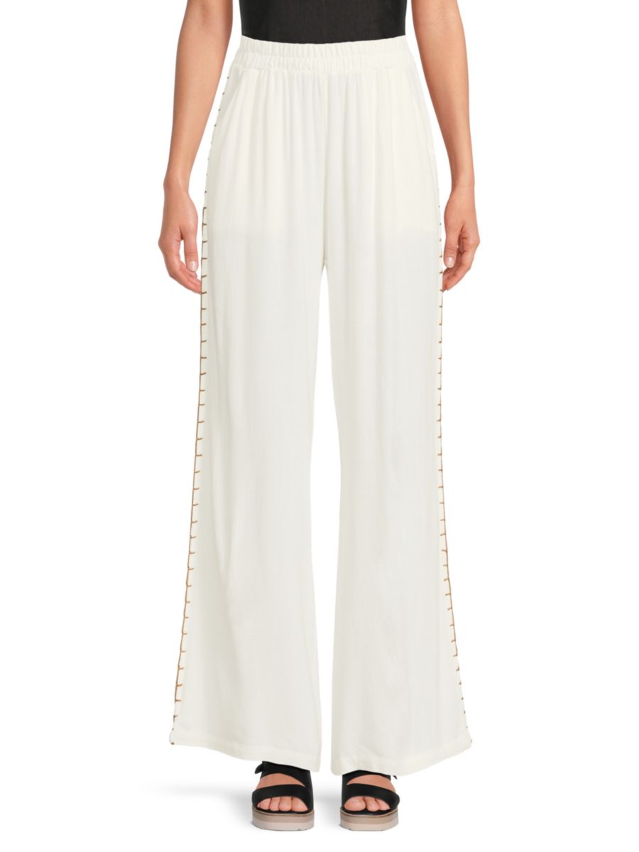 Брюки с широкими штанинами и окантовкой Vintage Havana, белый
Брюки с широкими штанинами и окантовкой Vintage Havana, белый