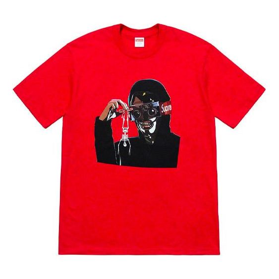 Футболка ss19 creeper tee red frankenstein printing short sleeve Supreme, красный 
Футболка ss19 creeper tee red frankenstein printing short sleeve Supreme, красный