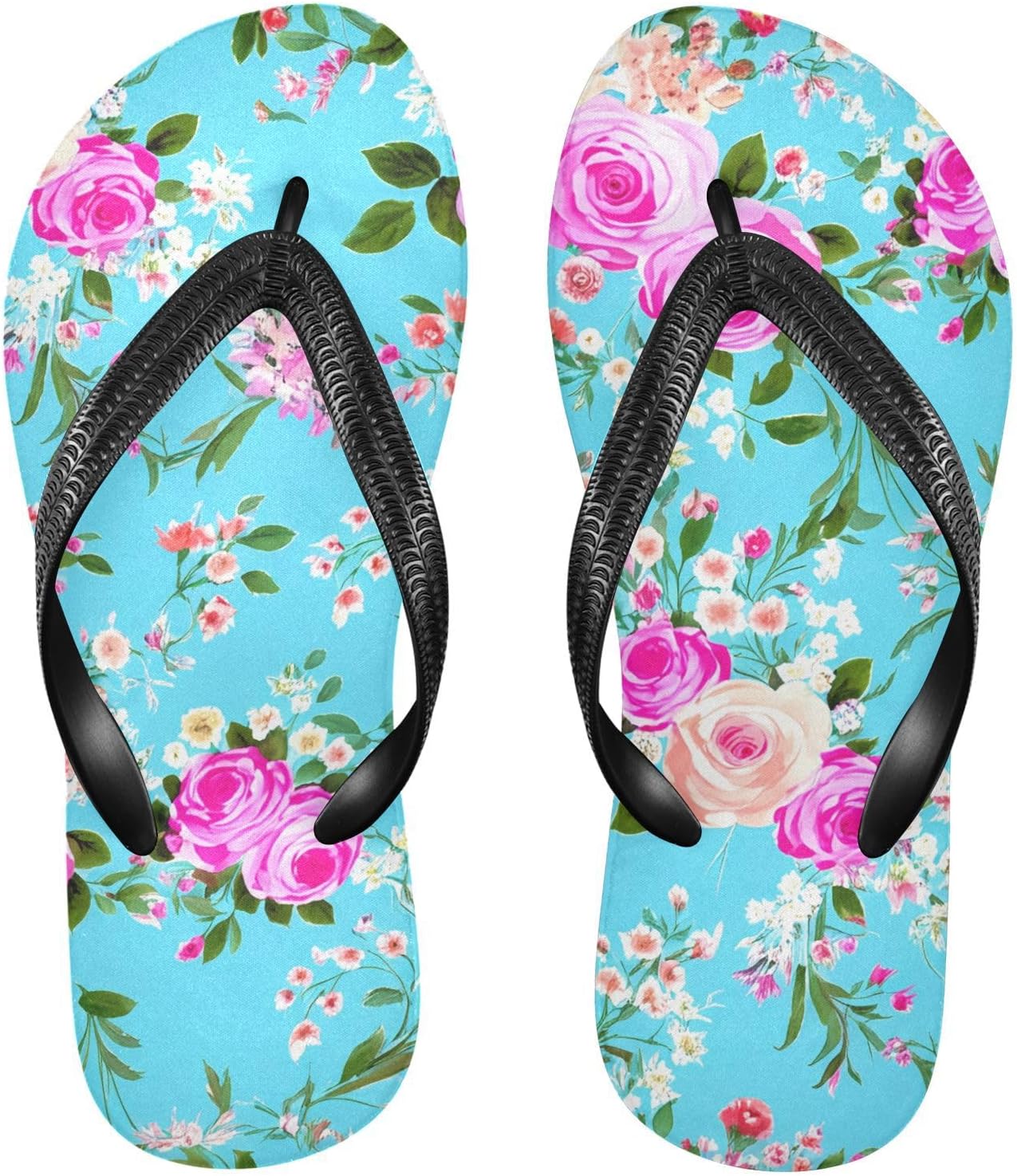 Вьетнамки с цветочным рисунком розы, бирюзовые, для пляжа и душа, резиновые, противоскользящие, летние тапочки для женщин и мужчин, для ходьбы Sinestour
Вьетнамки с цветочным рисунком розы, бирюзовые, для пляжа и душа, резиновые, противоскользящие, летние тапочки для женщин и мужчин, для ходьбы Sinestour