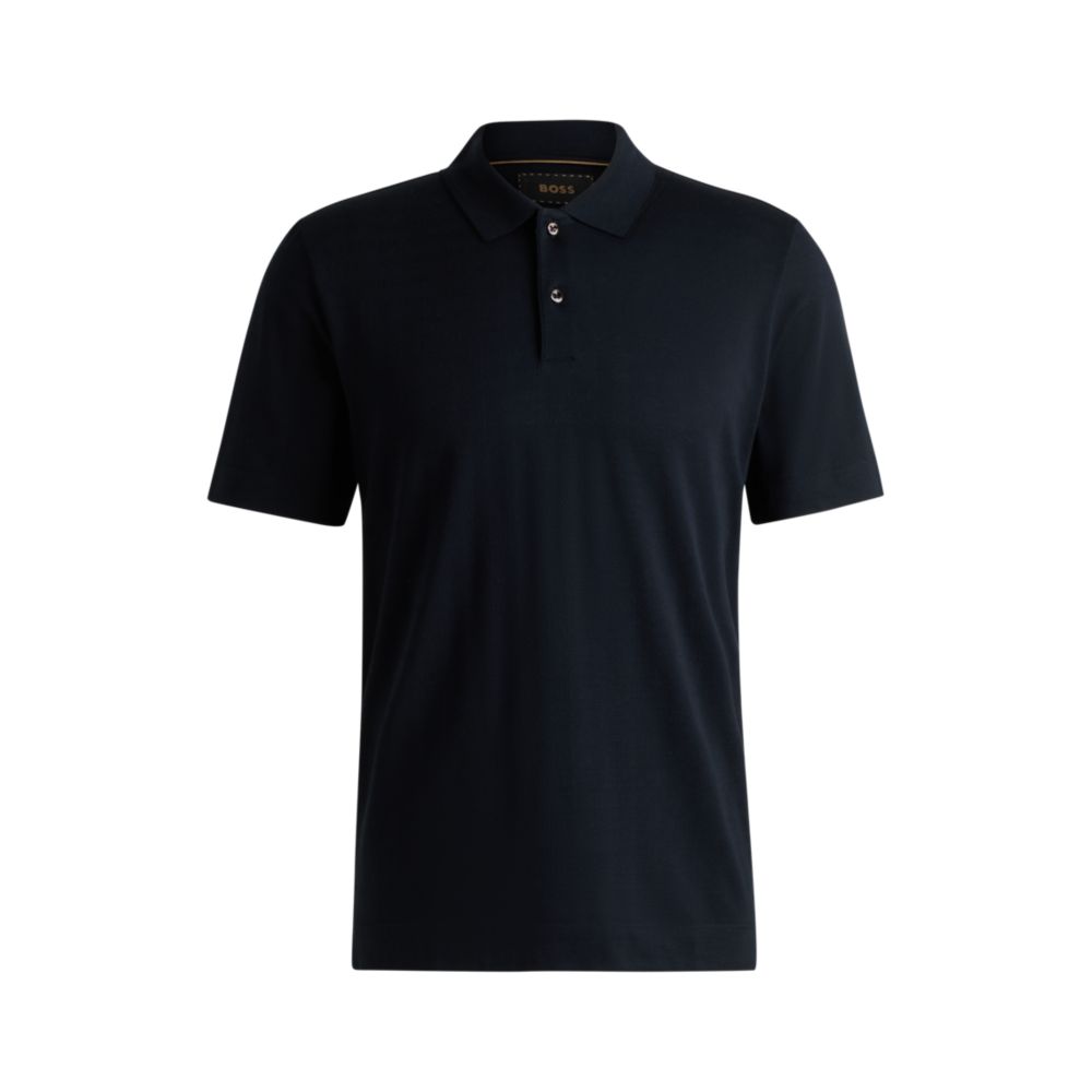 Рубашка-поло свободного кроя из жаккардовой ткани в клетку из смеси хлопка и шелка BOSS, темно-синий
Рубашка-поло свободного кроя из жаккардовой ткани в клетку из смеси хлопка и шелка BOSS, темно-синий