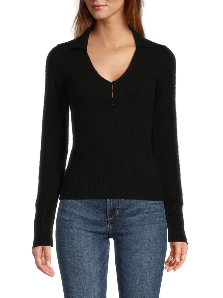 Кашемировое поло с длинным рукавом Naadam, черный
Кашемировое поло с длинным рукавом Naadam, черный