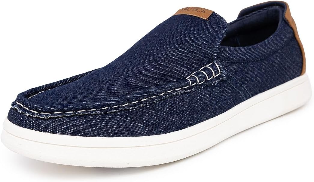 Мужские слипоны Nautica, повседневные мокасины с носком-мок и кроссовки в стиле лодочных туфель для мужчин - легкие и удобные - Derwin, Indigo Denim
Мужские слипоны Nautica, повседневные мокасины с носком-мок и кроссовки в стиле лодочных туфель для мужчин - легкие и удобные - Derwin, Indigo Denim