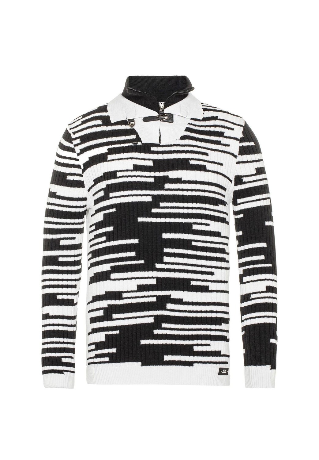 Вязаный свитер с великолепным узором по всей поверхности CIPO & BAXX, цвет White Black
Вязаный свитер с великолепным узором по всей поверхности CIPO & BAXX, цвет White Black