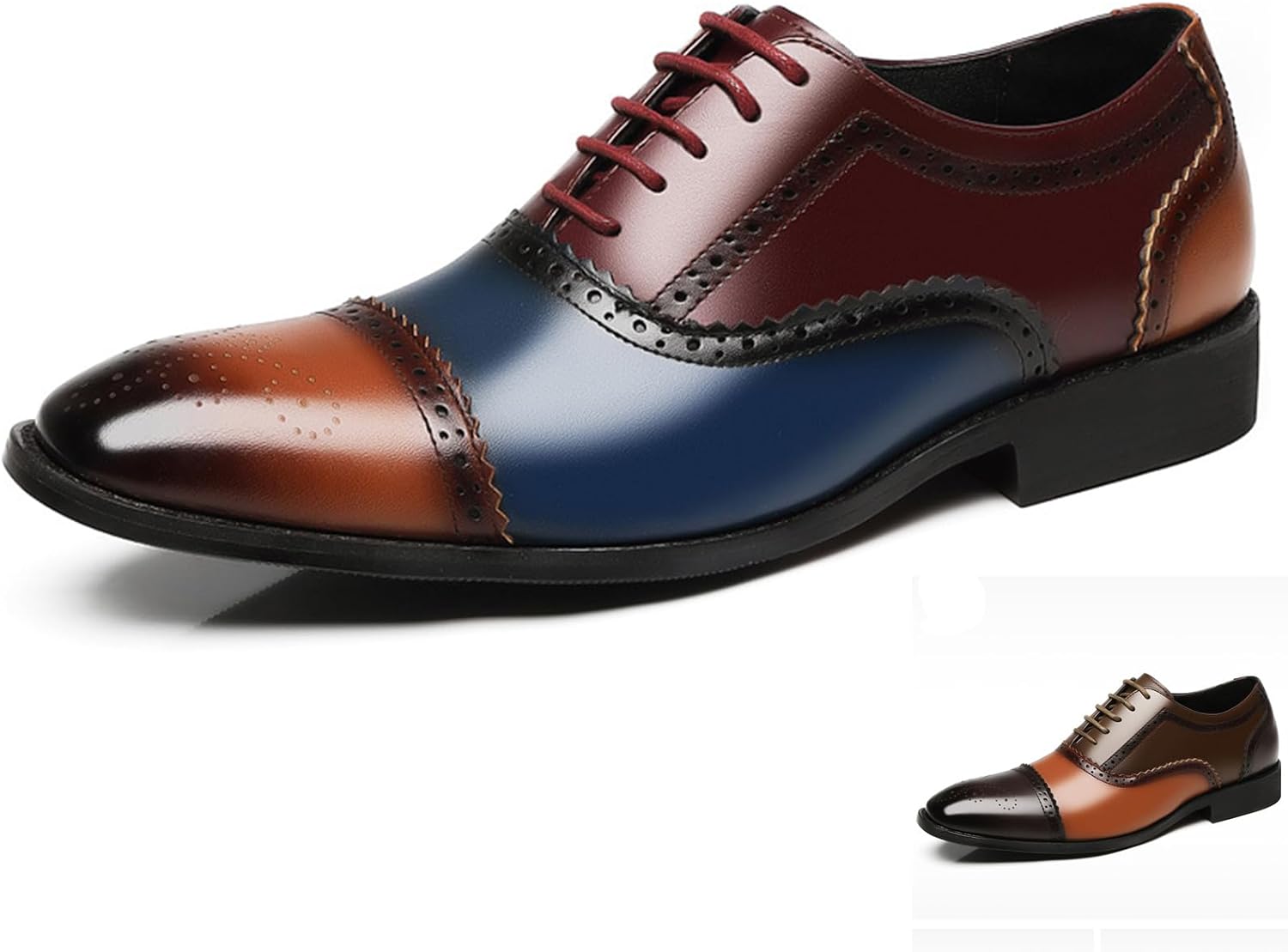 Мужские лоферы-оксфорды с цветной вставкой и перфорацией, модные классические двухцветные кожаные туфли на шнуровке, ручная прошивка, деловые формальные дерби Zeberfi, синий
Мужские лоферы-оксфорды с цветной вставкой и перфорацией, модные классические двухцветные кожаные туфли на шнуровке, ручная прошивка, деловые формальные дерби Zeberfi, синий