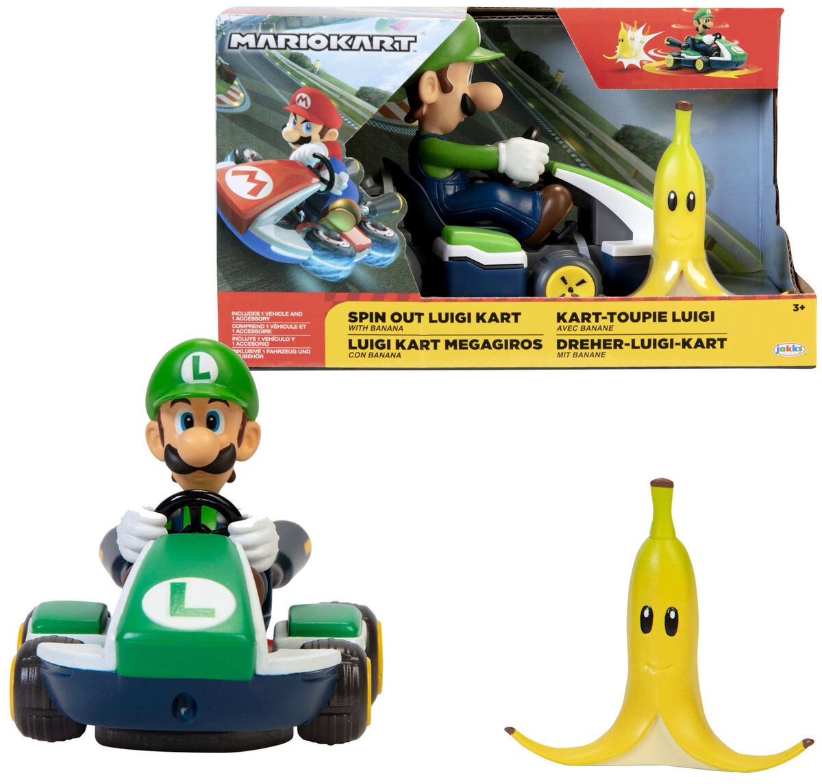 Автомобиль Super Mario Spin Out Луиджи Карт Jakks Pacific
Автомобиль Super Mario Spin Out Луиджи Карт Jakks Pacific