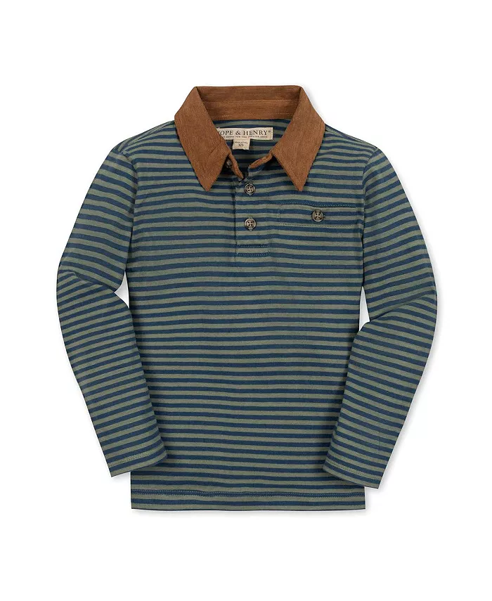 Поло из органического джерси с длинными рукавами и воротником-стойкой для мальчиков Hope & Henry, синий
Поло из органического джерси с длинными рукавами и воротником-стойкой для мальчиков Hope & Henry, синий