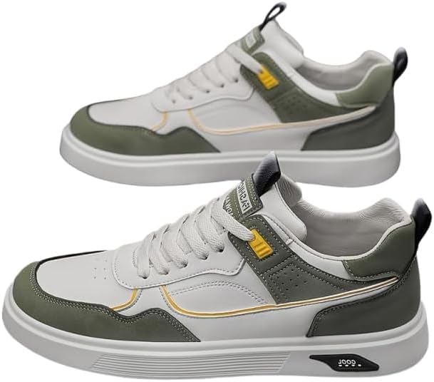 Мужские удобные нескользящие прочные кеды для скейтбординга, повседневные кроссовки на шнуровке - однотонные низкие PU кроссовки, с закругленным носком, тканевой подкладкой и стелькой из ткани для повседневной носки Huayorong, зеленый
Мужские удобные нескользящие прочные кеды для скейтбординга, повседневные кроссовки на шнуровке - однотонные низкие PU кроссовки, с закругленным носком, тканевой подкладкой и стелькой из ткани для повседневной носки Huayorong, зеленый