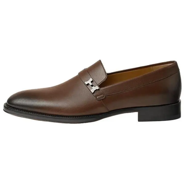 HERMES Мужские коричневые туфли Julio Loafers
HERMES Мужские коричневые туфли Julio Loafers