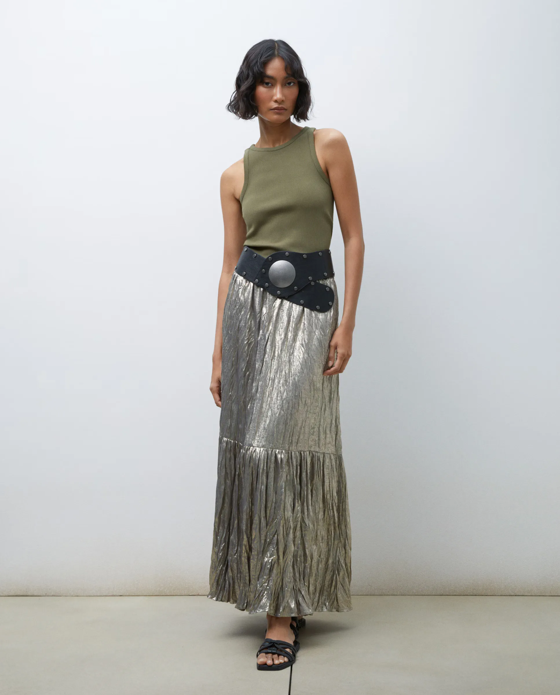 Женская майка с халтером без рукавов Tintoretto, цвет 520 Kaki
Женская майка с халтером без рукавов Tintoretto, цвет 520 Kaki