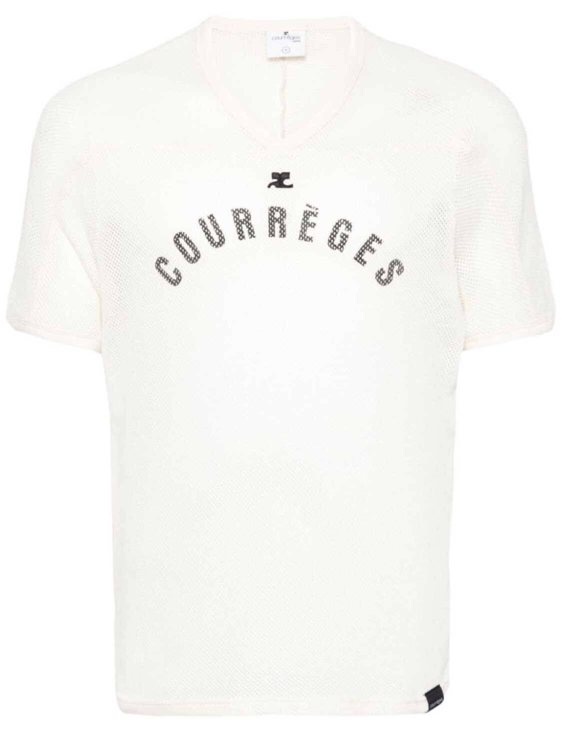 Courrèges сетчатая футболка с принтом Baseball, нейтральный цвет 
Courrèges сетчатая футболка с принтом Baseball, нейтральный цвет