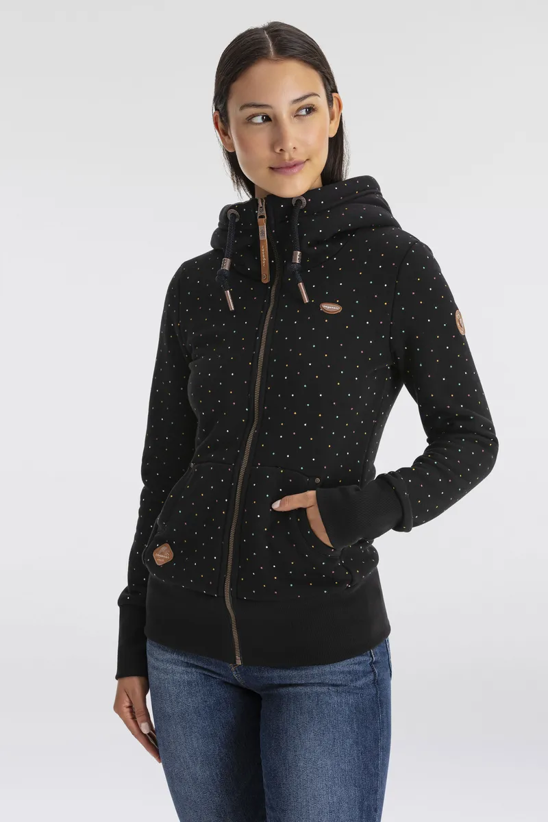 Толстовка с капюшоном в стиле Ragwear "NESKA DOTS MULTICOLOR ZIP O", куртка с длинными рукавами и разноцветным принтом в горошек по всей поверхности, черный
Толстовка с капюшоном в стиле Ragwear "NESKA DOTS MULTICOLOR ZIP O", куртка с длинными рукавами и разноцветным принтом в горошек по всей поверхности, черный