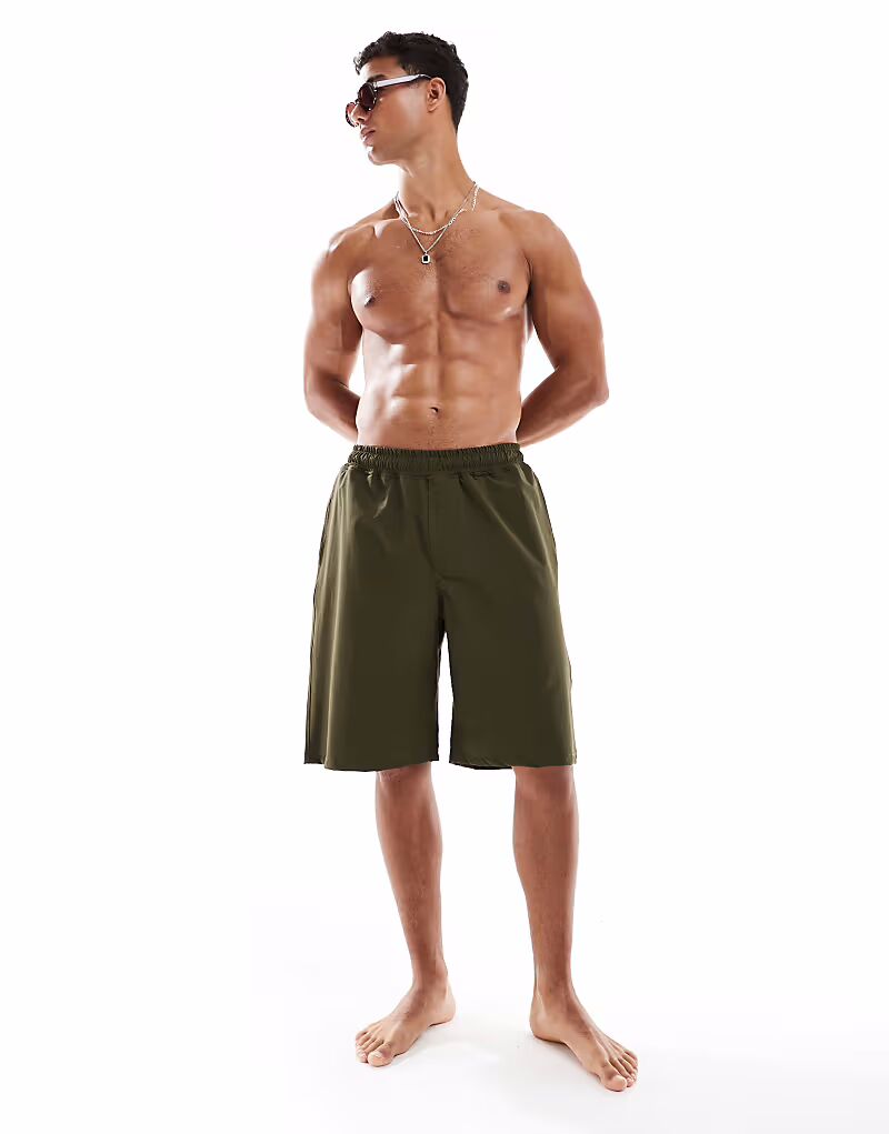 Длинные шорты для плавания ASOS DESIGN зеленого цвета
Длинные шорты для плавания ASOS DESIGN зеленого цвета