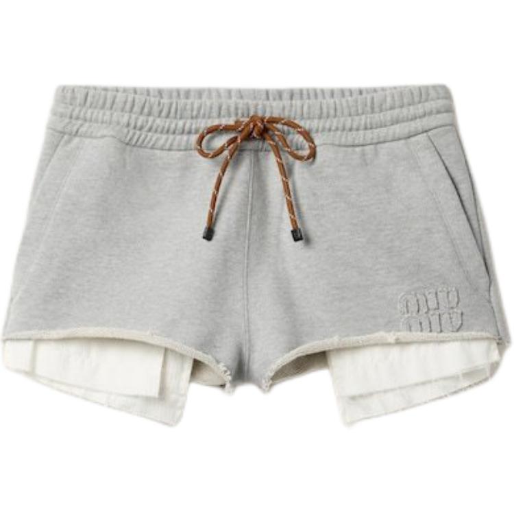 Хлопковые флисовые шорты MIU MIU, серый
Хлопковые флисовые шорты MIU MIU, серый