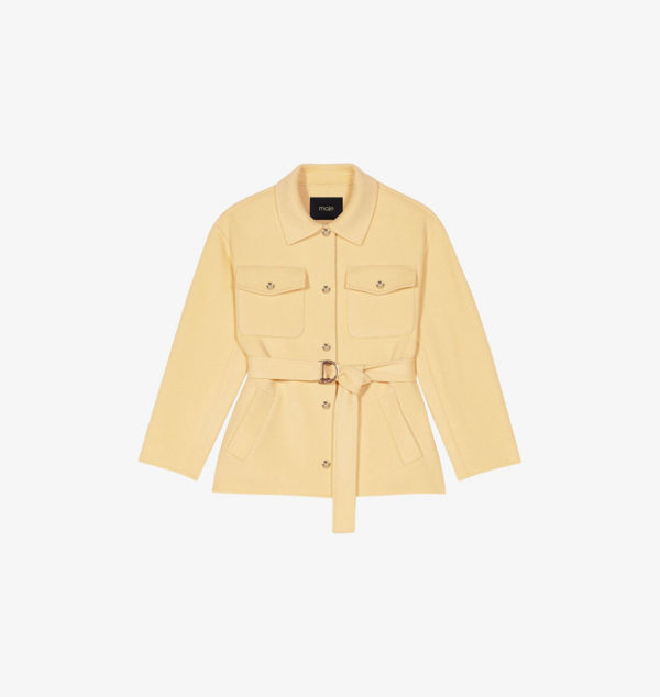 Короткое двухстороннее пальто из смесовой шерсти с поясом Maje, мультиколор
Короткое двухстороннее пальто из смесовой шерсти с поясом Maje, мультиколор