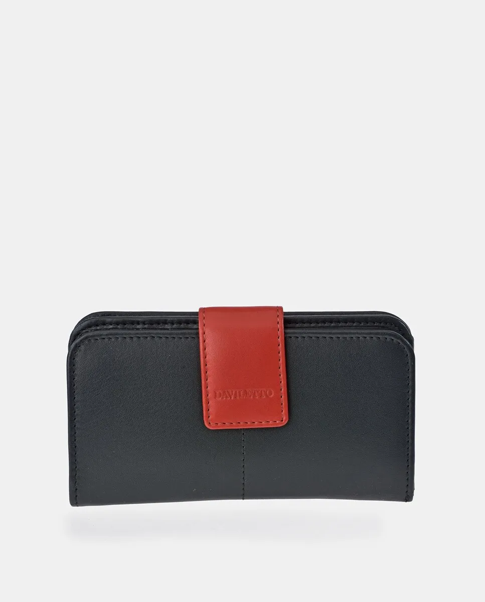 Женский кошелек-кошелек на молнии DAVILETTo из кожи черного и красного цветов
Женский кошелек-кошелек на молнии DAVILETTo из кожи черного и красного цветов