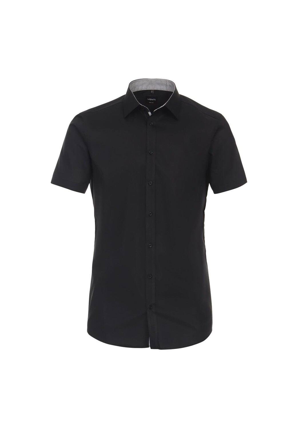 Мужская деловая рубашка с короткими рукавами, однотонного кроя Venti, черный
Мужская деловая рубашка с короткими рукавами, однотонного кроя Venti, черный