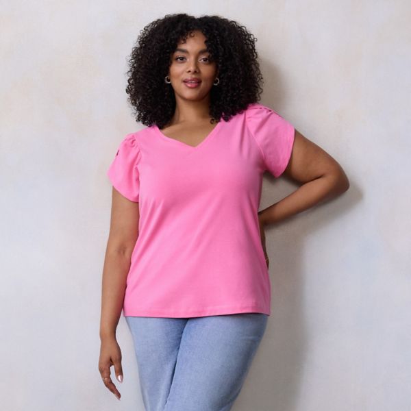 Футболка большого размера с рукавами-тюльпанами и V-образным вырезом Lc Lauren Conrad, цвет annabelle pink
Футболка большого размера с рукавами-тюльпанами и V-образным вырезом Lc Lauren Conrad, цвет annabelle pink