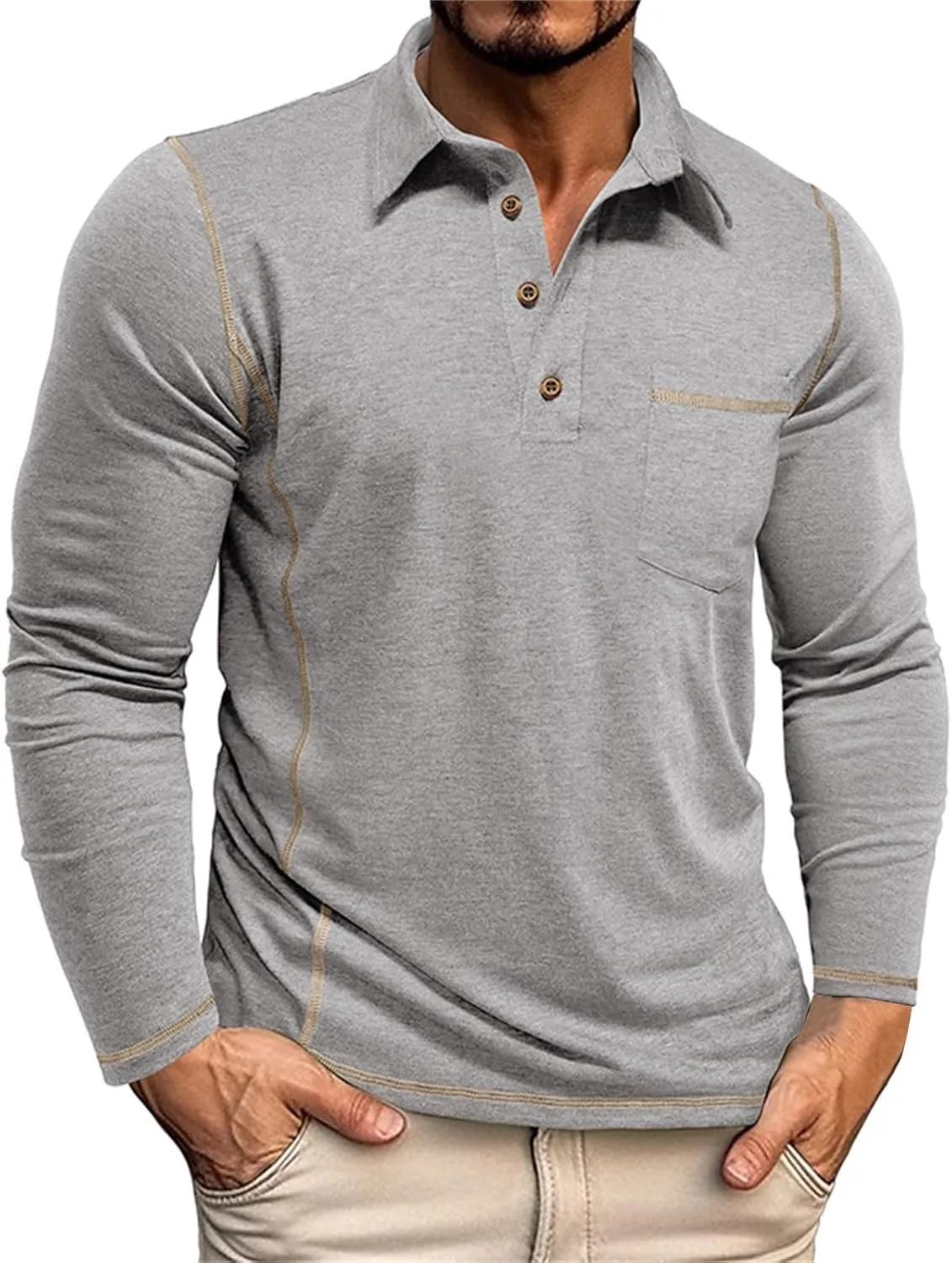 CRNTCEM Slim Fit Muscle Polo Shirt для мужчин, длинный рукав, быстросохнущий
CRNTCEM Slim Fit Muscle Polo Shirt для мужчин, длинный рукав, быстросохнущий