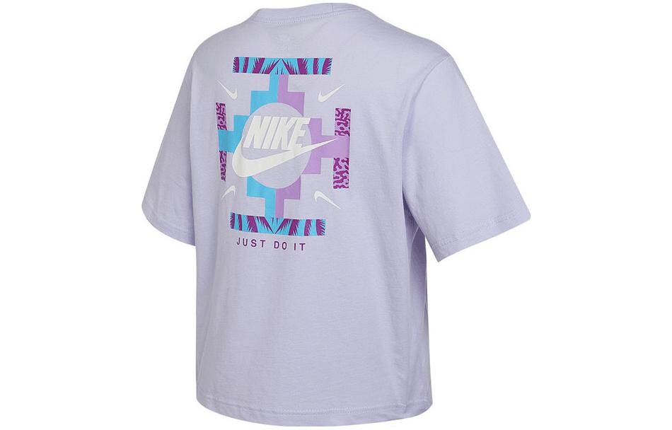 Женская классическая укороченная футболка с круглым вырезом и буквенным принтом, фиолетовая Nike
Женская классическая укороченная футболка с круглым вырезом и буквенным принтом, фиолетовая Nike