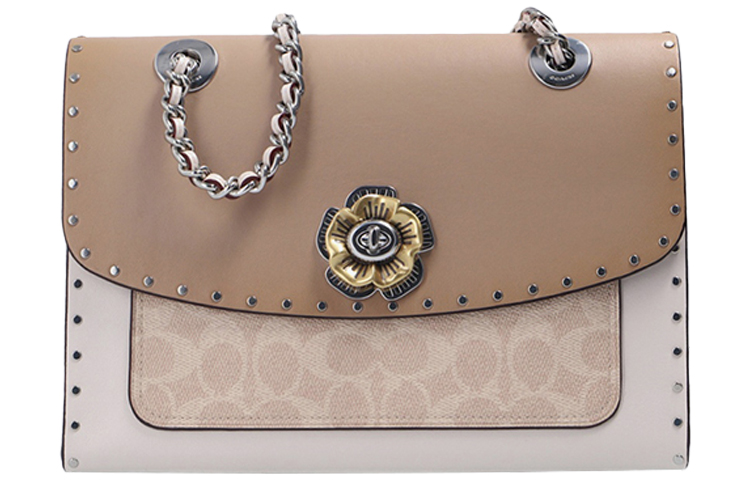 Сумка Parker из лакированного холста с кожаной цепью, через плечо, кроссбодди среднего размера COACH цвета хаки/серый белый
Сумка Parker из лакированного холста с кожаной цепью, через плечо, кроссбодди среднего размера COACH цвета хаки/серый белый