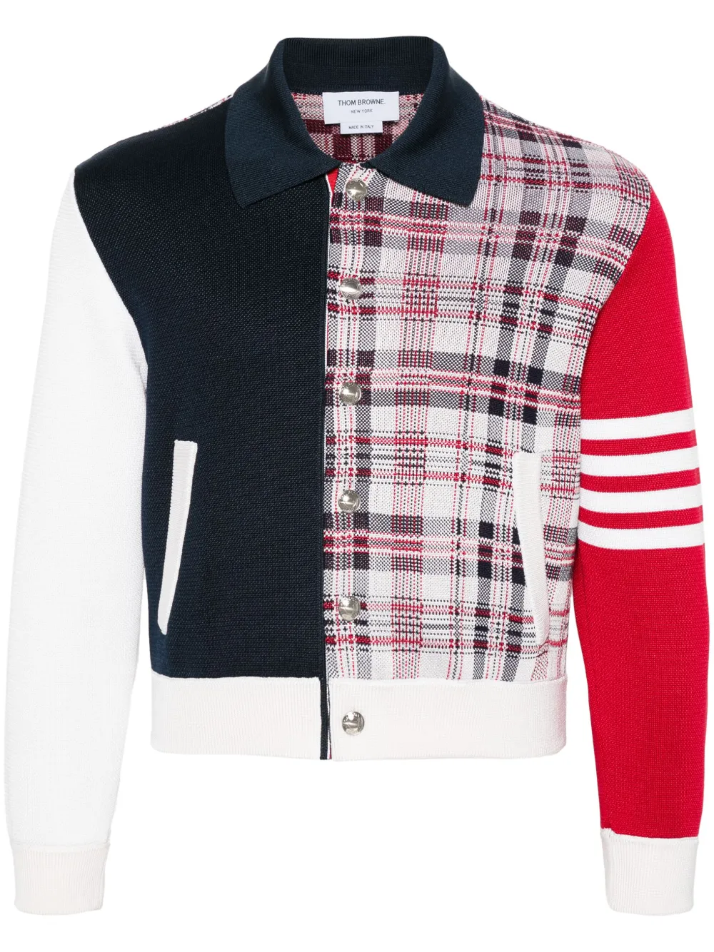 Жаккардовый бомбер с полосками 4-Bar THOM BROWNE, синий
Жаккардовый бомбер с полосками 4-Bar THOM BROWNE, синий