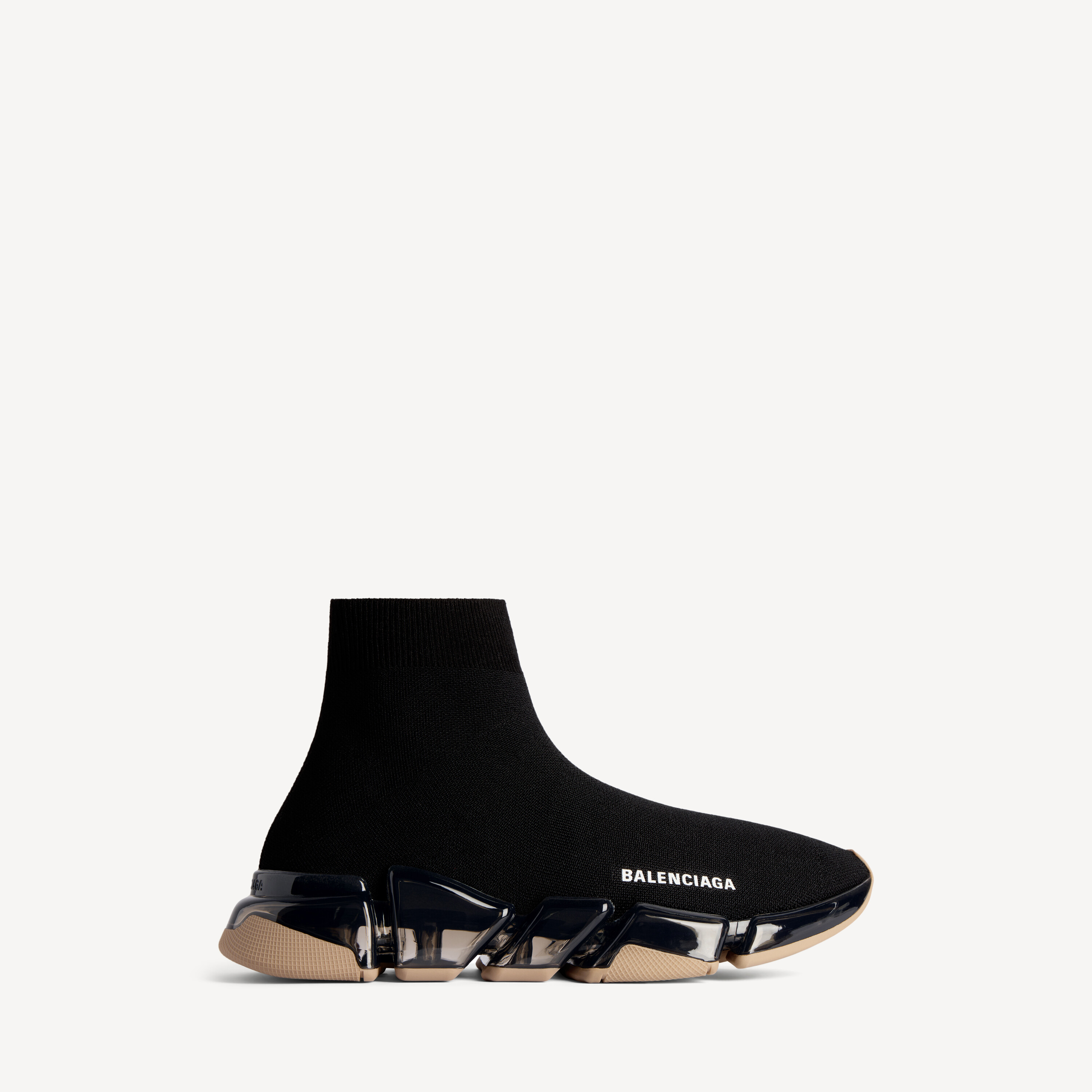 Мужские кроссовки speed 2.0 из переработанного трикотажа с полностью прозрачной подошвой, черные/бежевые BALENCIAGA, бежевый/черный
Мужские кроссовки speed 2.0 из переработанного трикотажа с полностью прозрачной подошвой, черные/бежевые BALENCIAGA, бежевый/черный