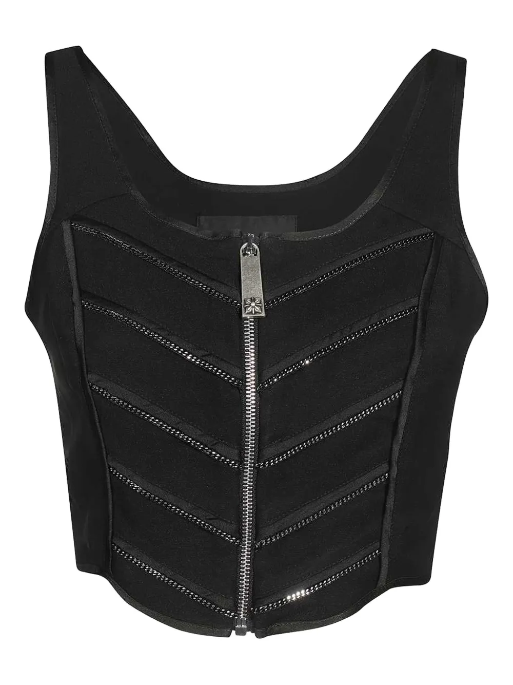 Топ с застежкой-молнией и цепочными украшениями John Richmond, черный
Топ с застежкой-молнией и цепочными украшениями John Richmond, черный