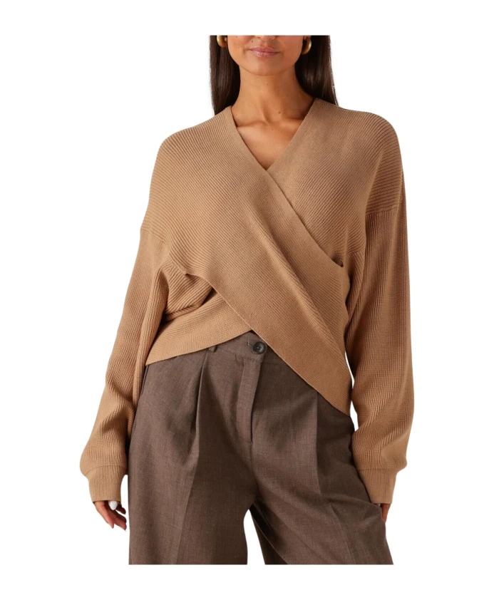 Коричневый вязаный свитер-накидка для осени Moss Copenhagen, коричневый
Коричневый вязаный свитер-накидка для осени Moss Copenhagen, коричневый