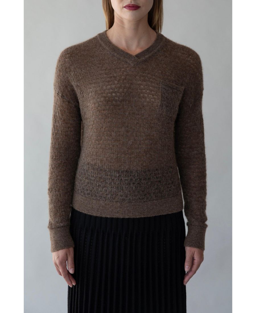 Женский ажурный пуловер с кружевом SSKEIN, Cedar
Женский ажурный пуловер с кружевом SSKEIN, Cedar