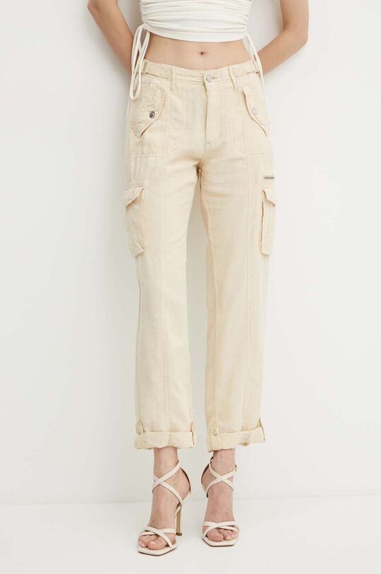 Брюки из смесового льна Guess, бежевый
Брюки из смесового льна Guess, бежевый