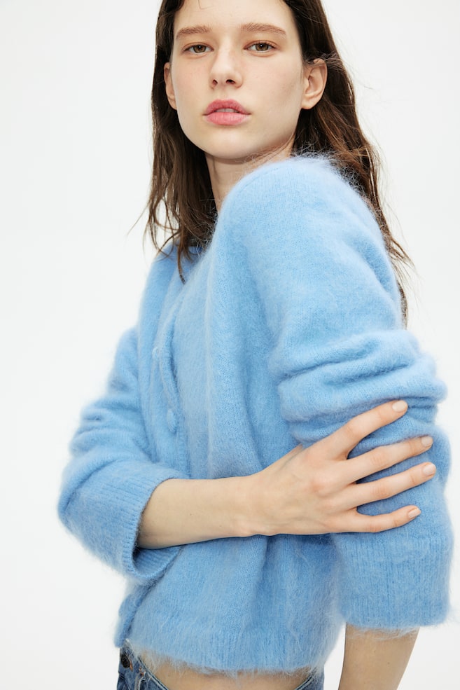 Кардиган из смеси мохера H&M, синий
Кардиган из смеси мохера H&M, синий