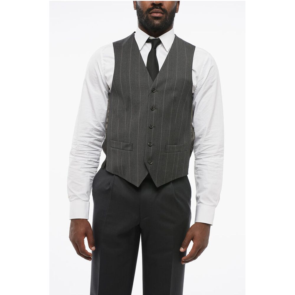 CC COLLECTIO Полосатый жилет REFINED из смеси шерсти на 5 пуговицах Corneliani, серый
CC COLLECTIO Полосатый жилет REFINED из смеси шерсти на 5 пуговицах Corneliani, серый