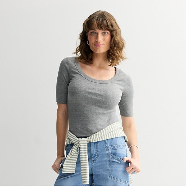 Женская футболка с круглым вырезом и ребристыми рукавами 3/4 Sonoma Goods For Life, Pitch Black Single Dye
Женская футболка с круглым вырезом и ребристыми рукавами 3/4 Sonoma Goods For Life, Pitch Black Single Dye