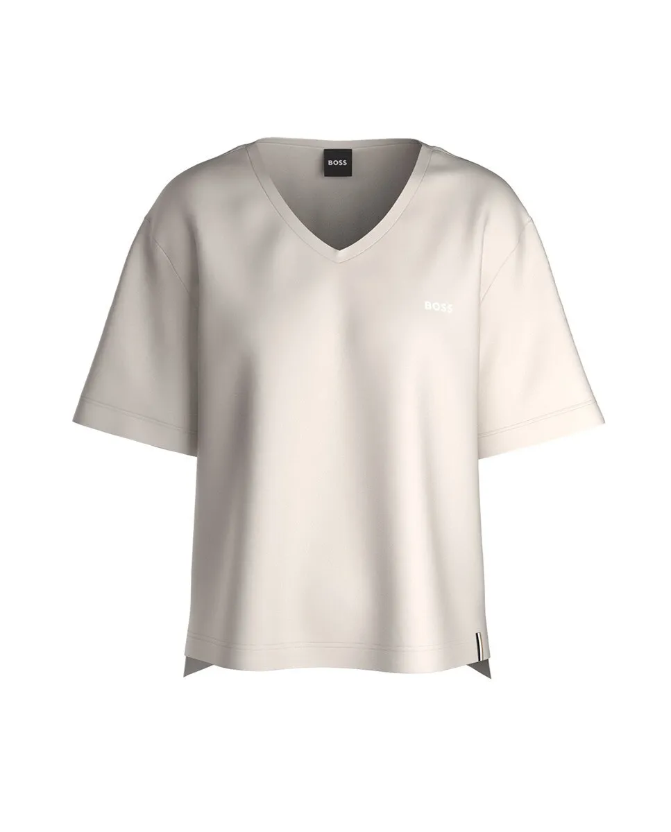 Футболка с коротким рукавом и V-образным вырезом, натурального цвета, изготовлена из TENCEL Boss, бежевый
Футболка с коротким рукавом и V-образным вырезом, натурального цвета, изготовлена из TENCEL Boss, бежевый