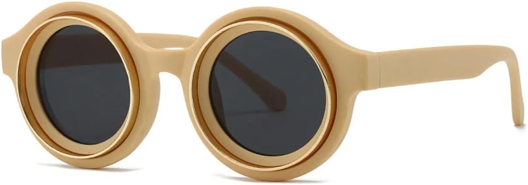 Модные винтажные круглые солнцезащитные очки для женщин и мужчин, панк, роскошные, классические, в стиле стимпанк, с защитой от УФ-излучения UV400 HHZZYVY, Khaki Black
Модные винтажные круглые солнцезащитные очки для женщин и мужчин, панк, роскошные, классические, в стиле стимпанк, с защитой от УФ-излучения UV400 HHZZYVY, Khaki Black