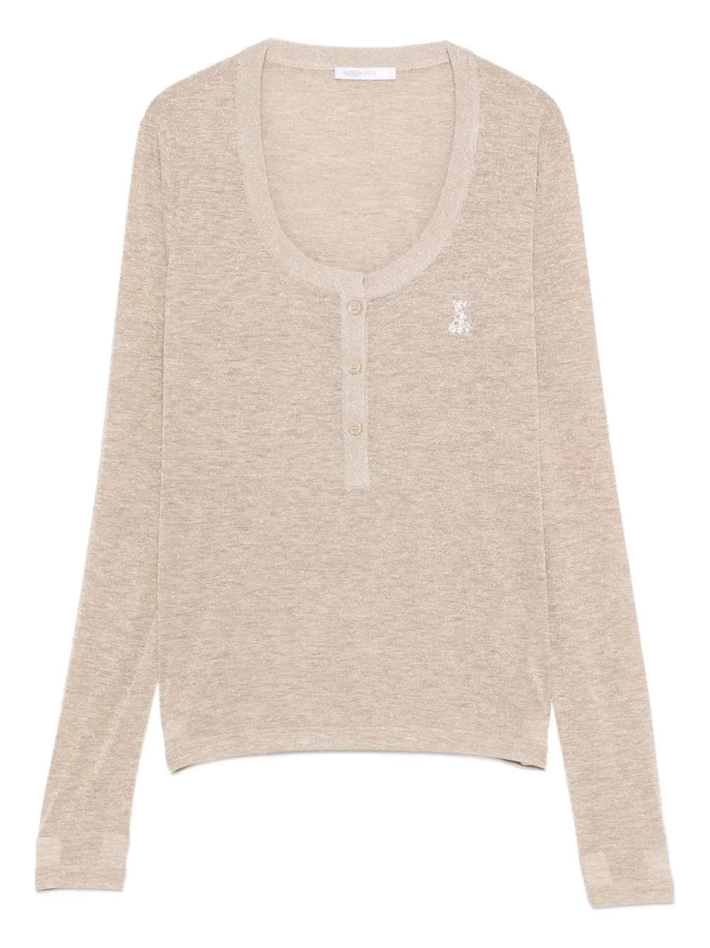 Свитер с логотипом Patrizia Pepe, нейтральный
Свитер с логотипом Patrizia Pepe, нейтральный